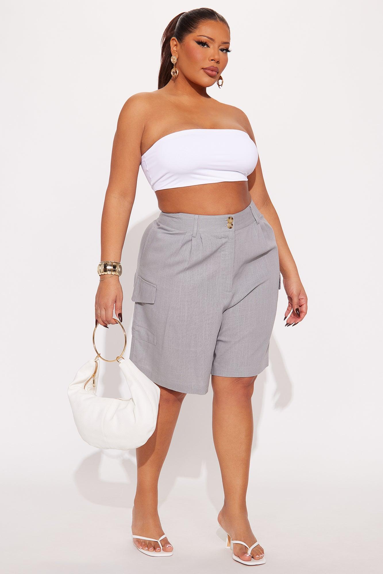 Next To You Linen Short - Grey Product Image