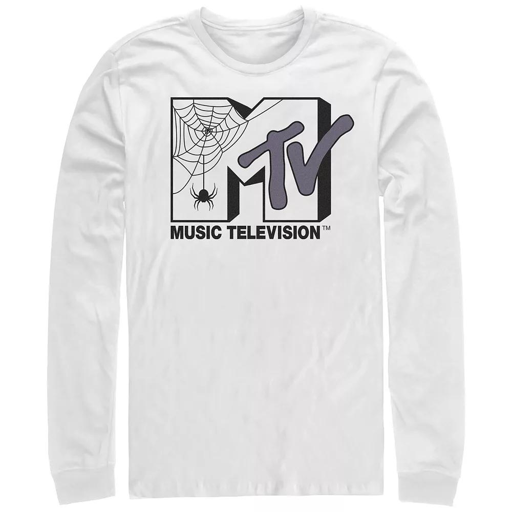 Men's MTV Spider Halloween Logo Graphic Tee, Size: Small, White Product Image