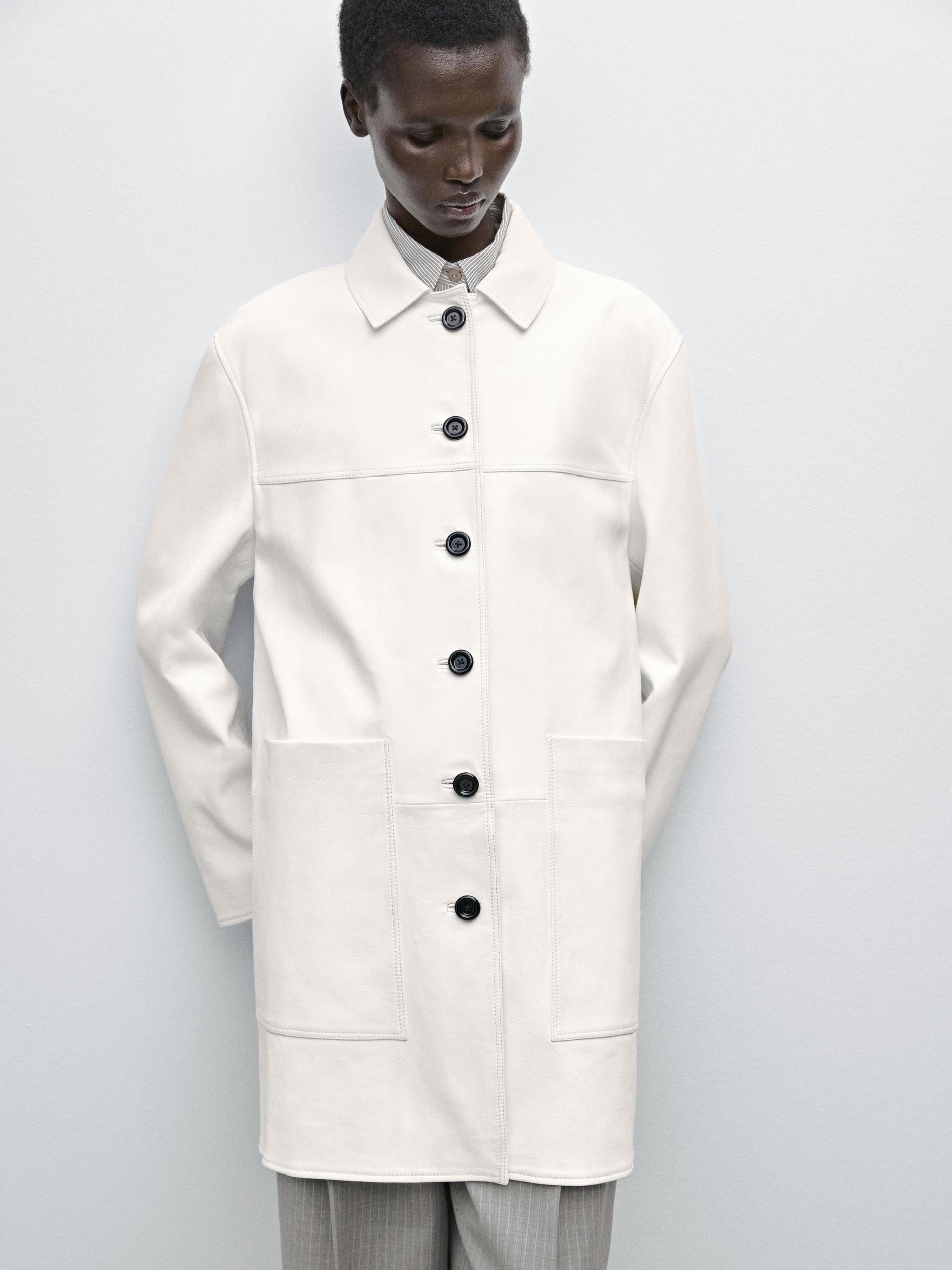 Medium nappa leather coat Product Image