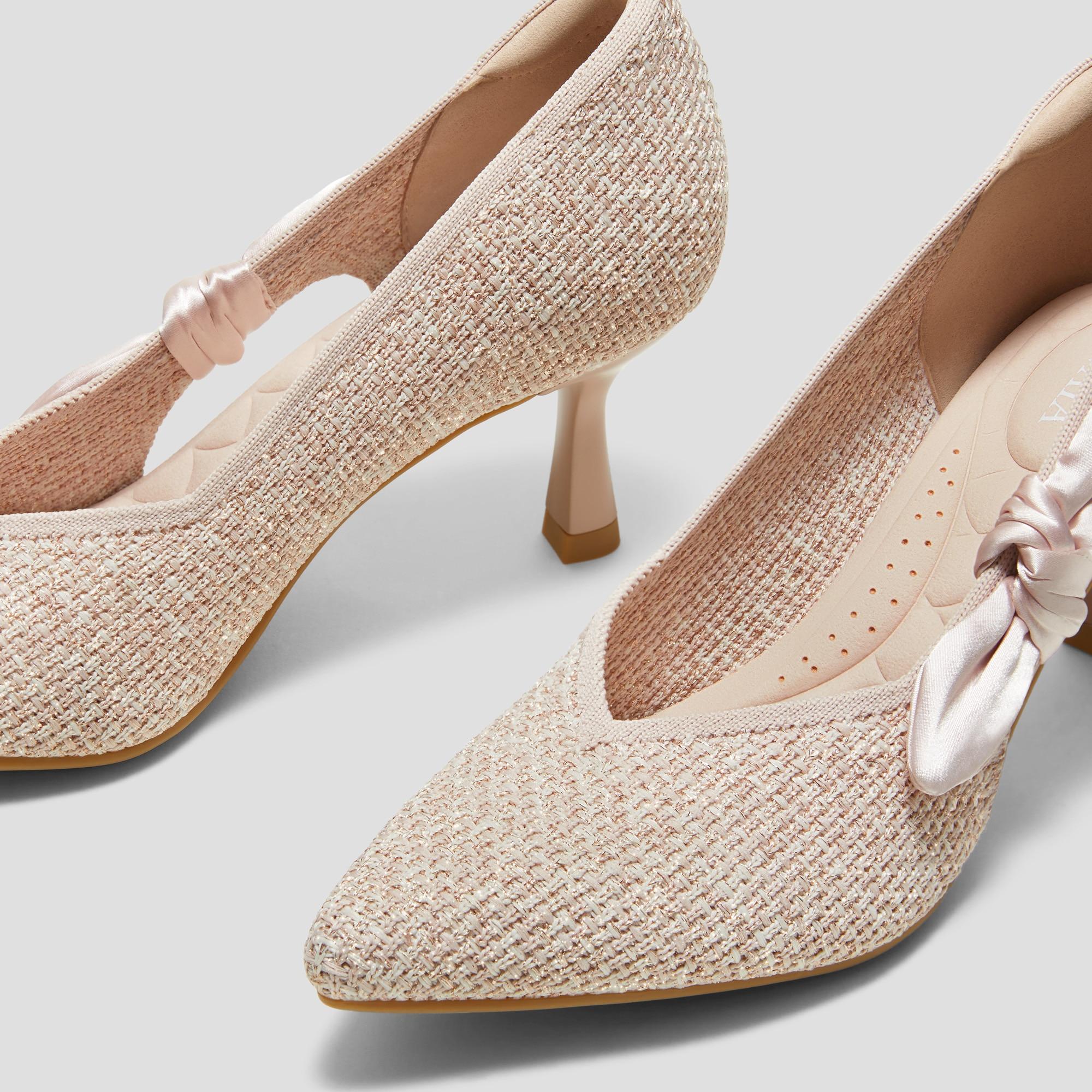 Pointed-Toe Bow Stilettos (Ashley) Product Image