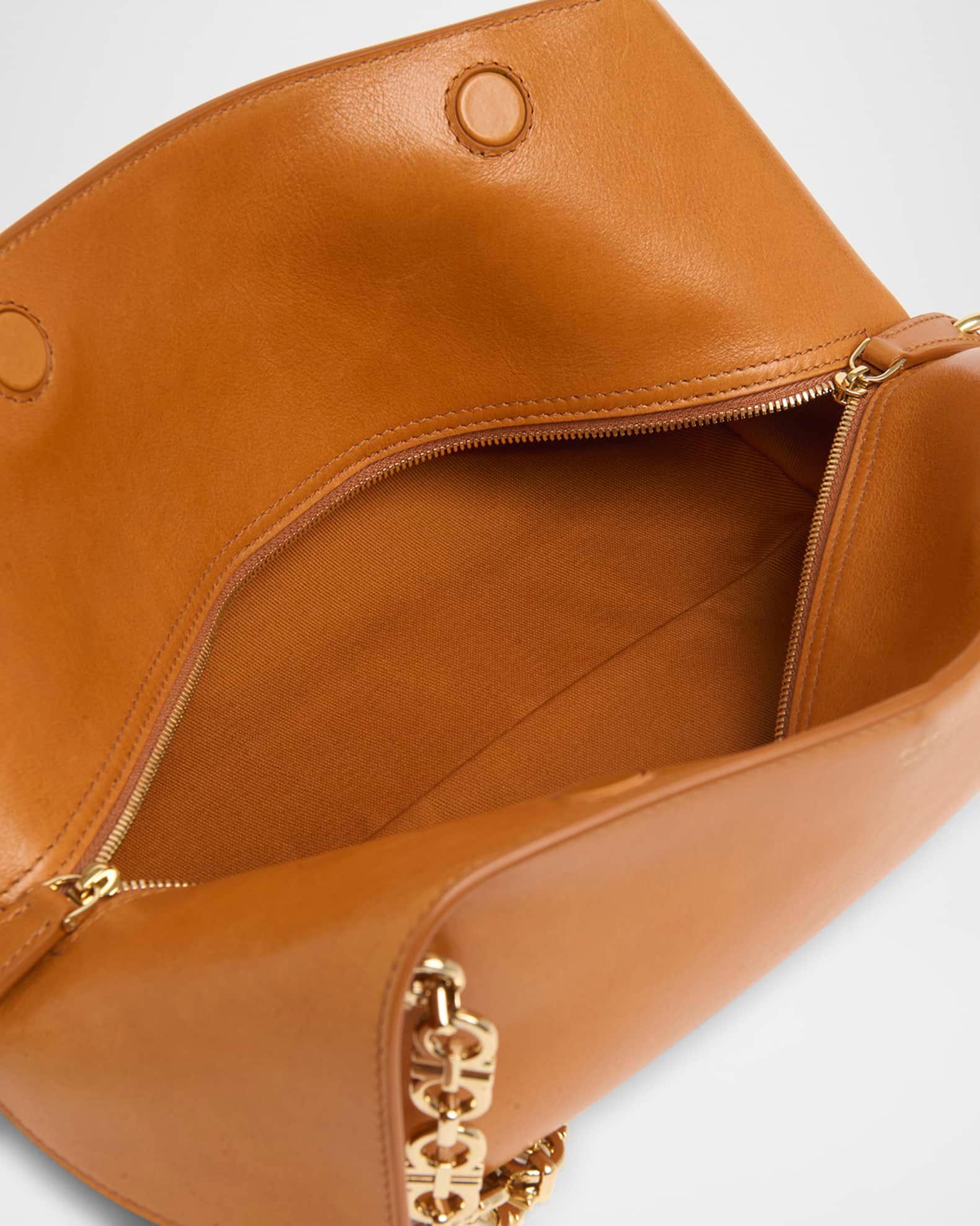 Scarf Smooth Leather Shoulder Bag Product Image