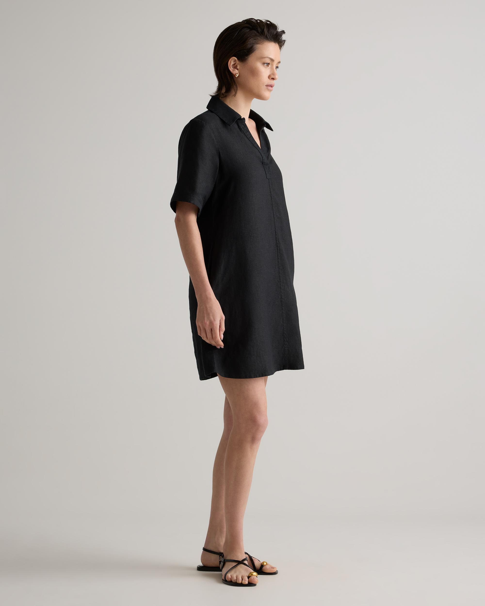 Quince | Women's 100% European Linen Popover Mini Dress Product Image