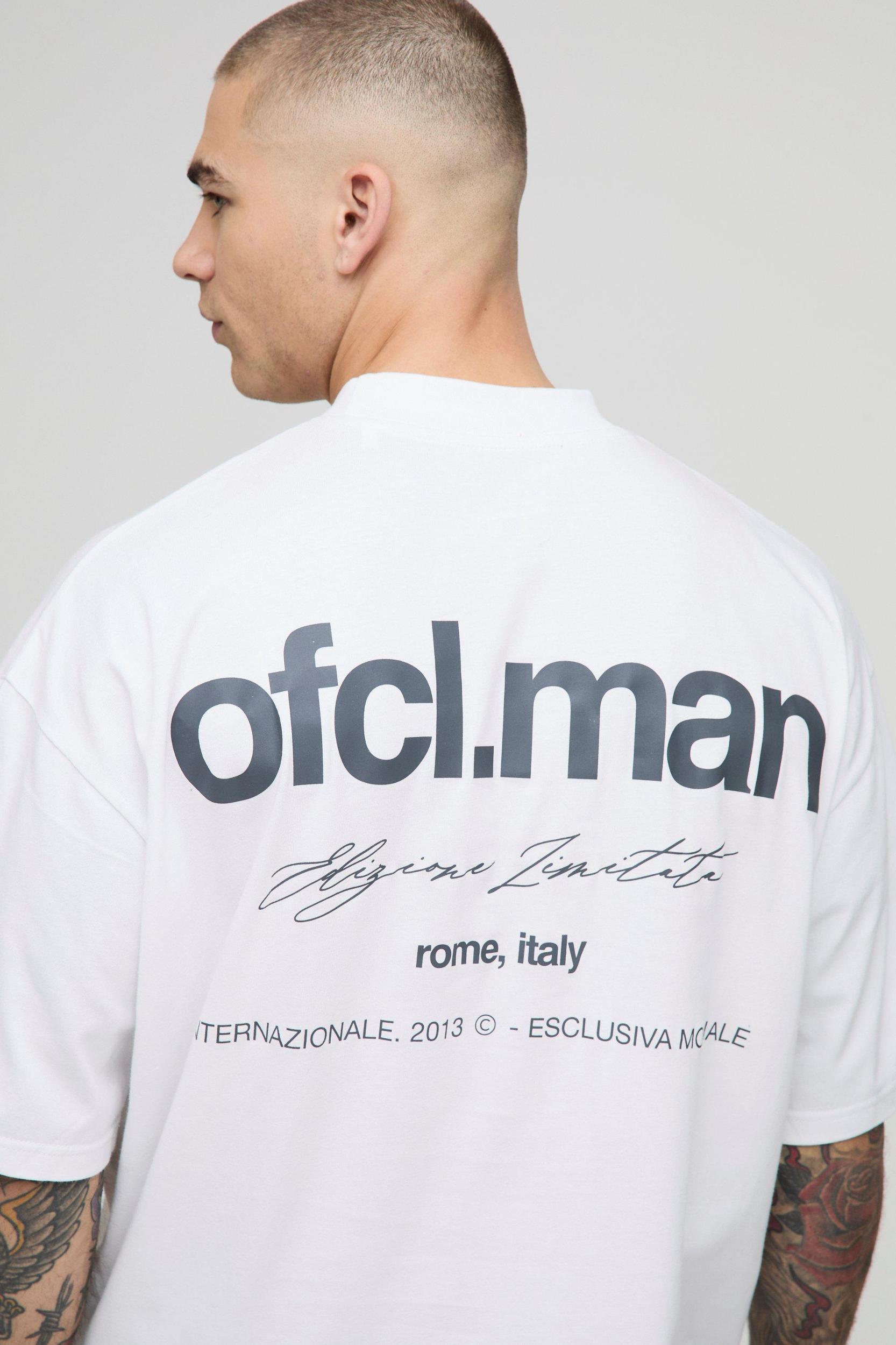 Oversized Boxy Extended Neck Ofcl Man T-Shirt and Short Set | boohooMAN USA Product Image