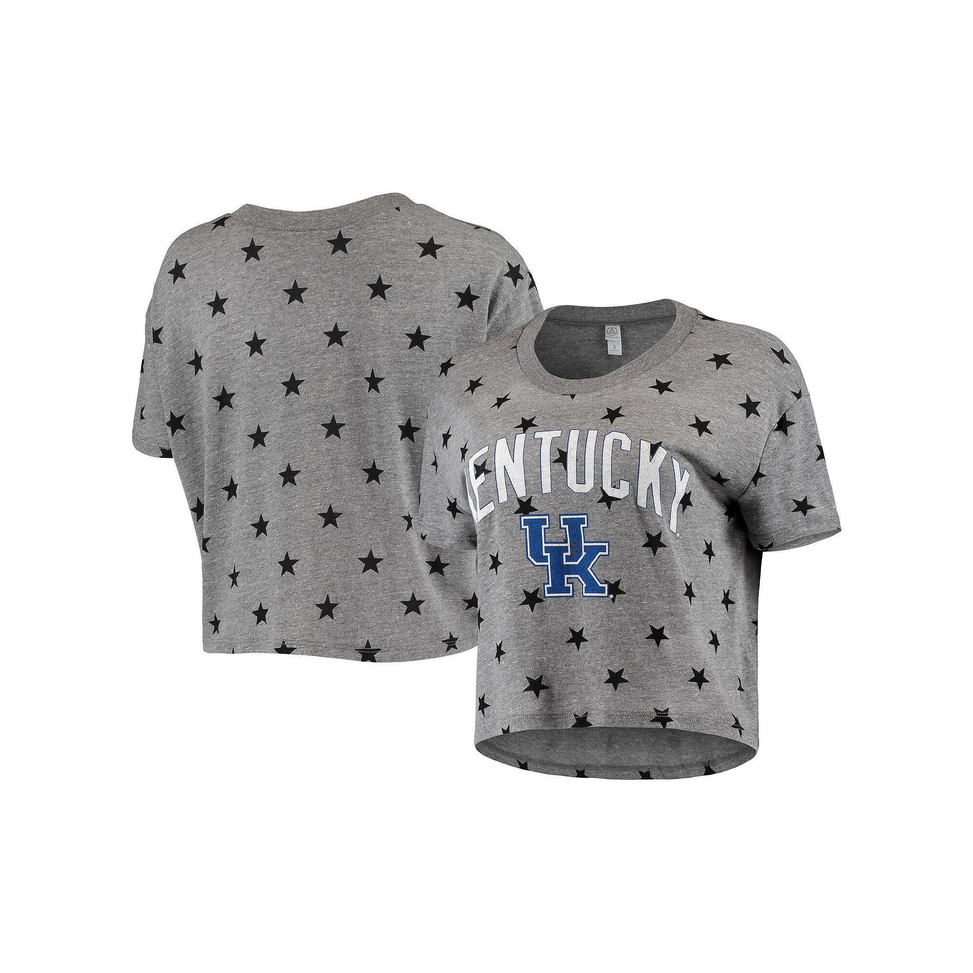 Women's Alternative Apparel Gray Kentucky Wildcats Headliner Stars Cropped Tri-Blend T-Shirt, Size: XS, Grey Product Image