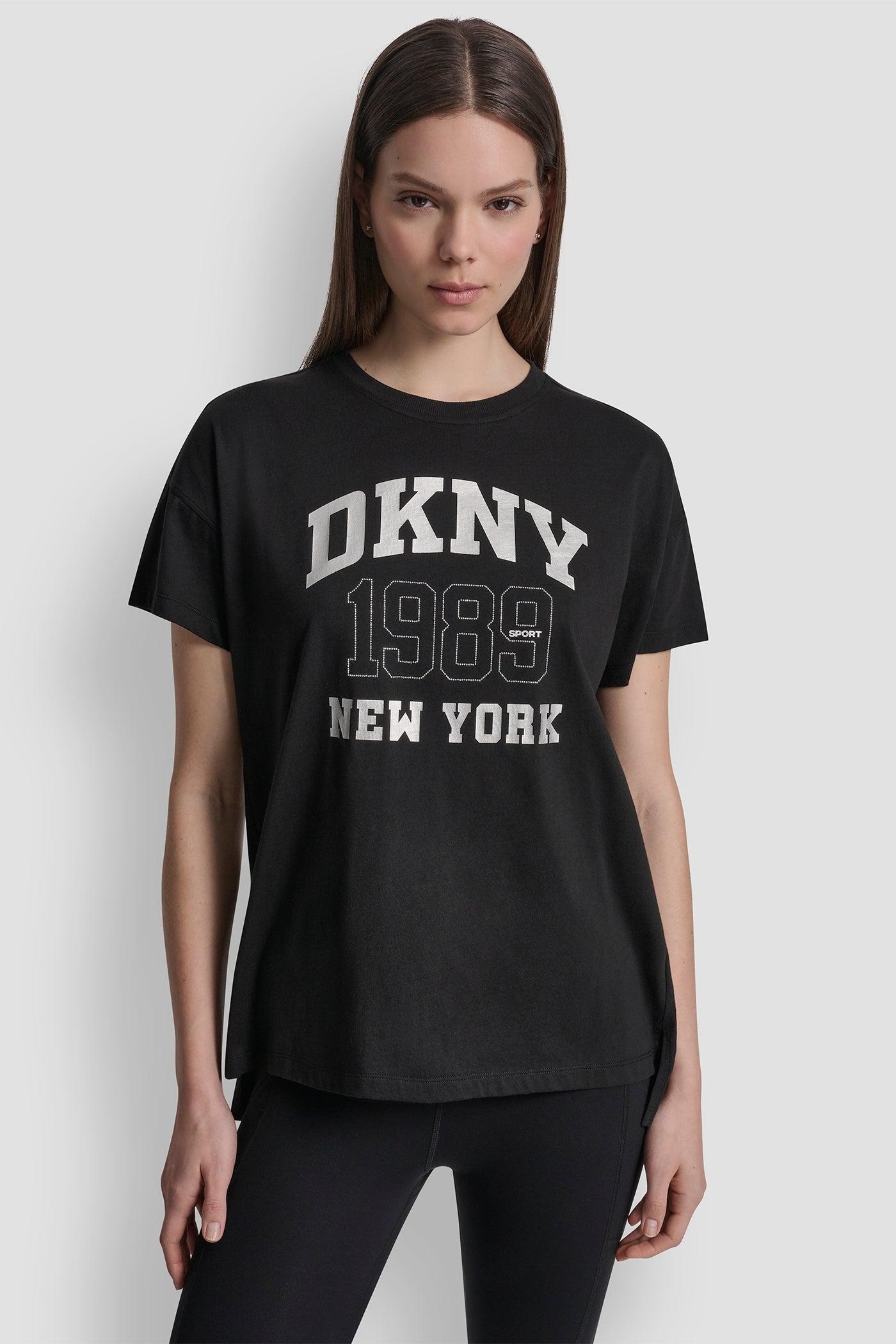 DKNY NY 1989 LOGO RHINESTUD LOGO TEE Product Image