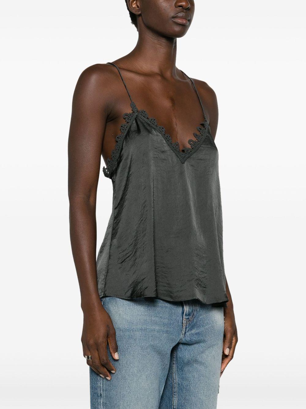 lace-up satin top Product Image