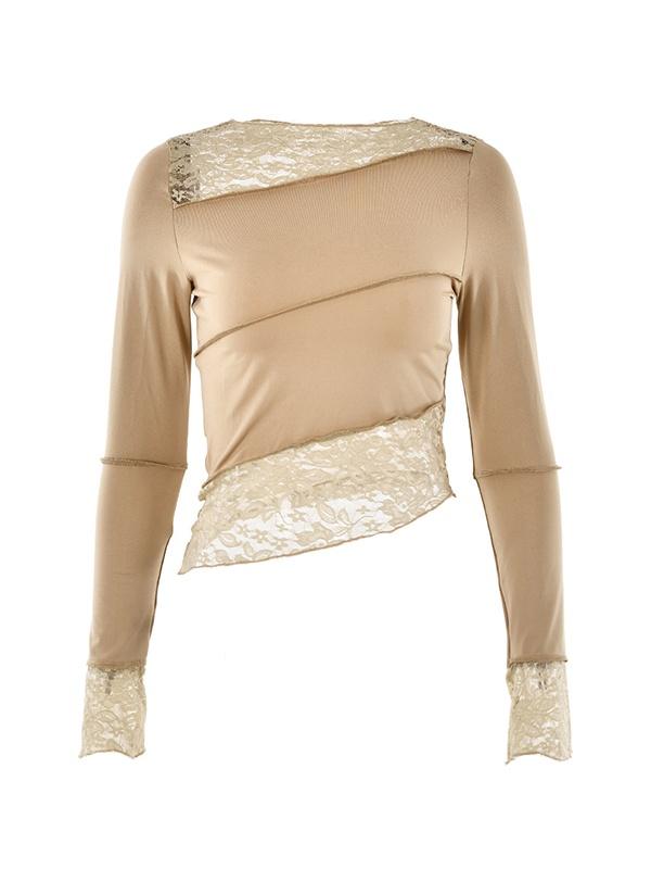 Paneled Long Sleeve Mesh Tee Product Image