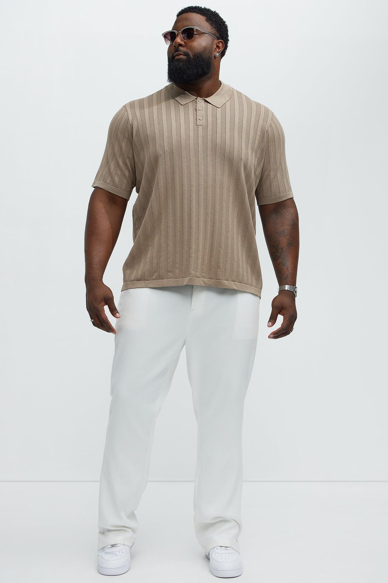 Lorenzo Textured Polo Shirt - Taupe Product Image