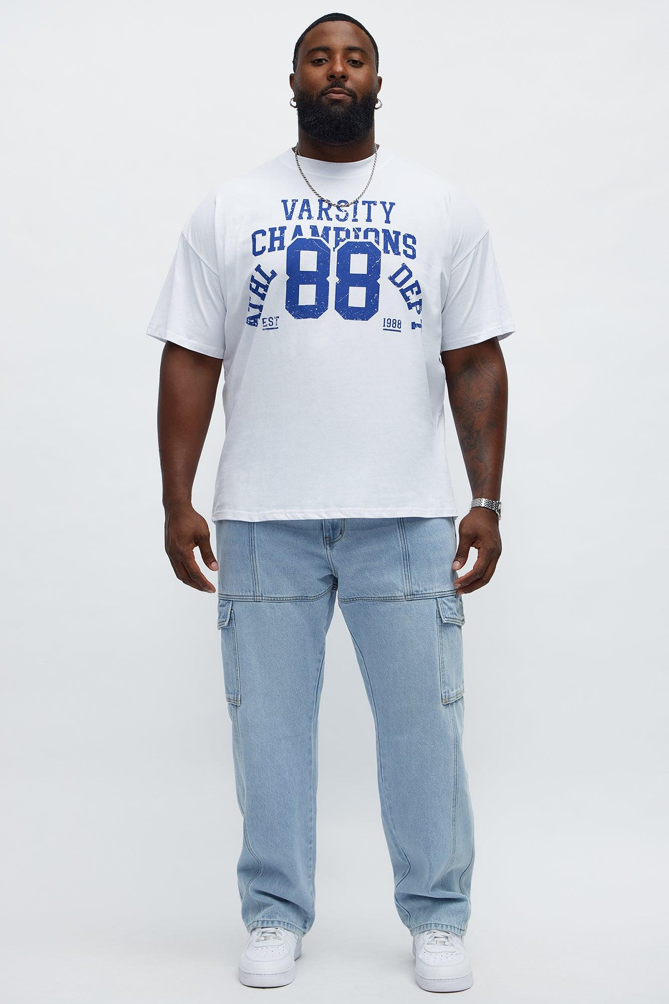 Varsity Champs 88 Boxy Short Sleeve Tee - White Male Product Image
