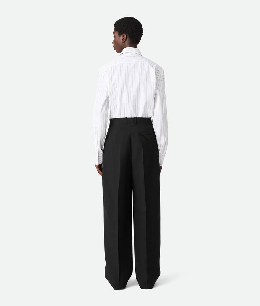 Men's Sartorial Wool Straight Trousers in Black Product Image