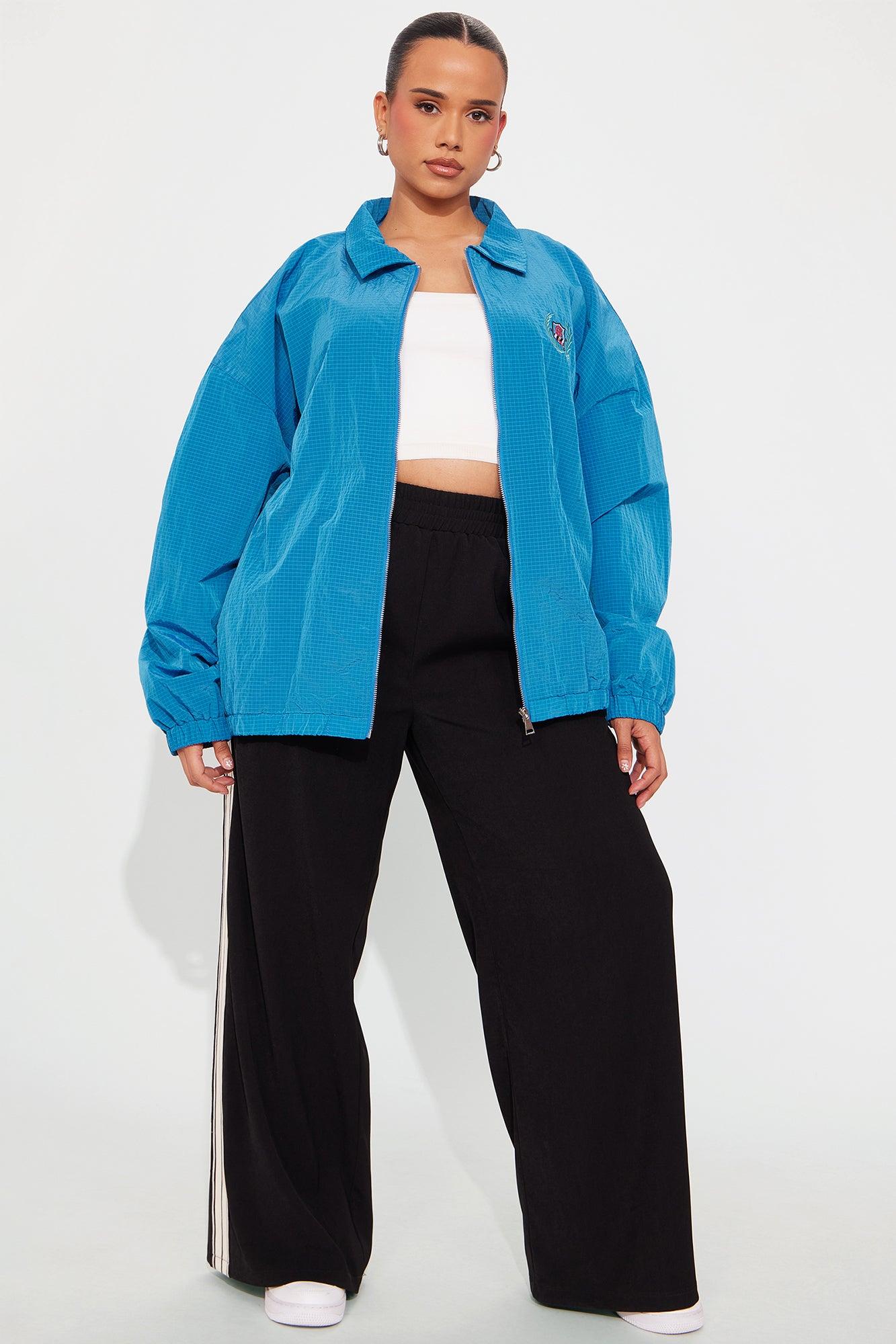 Social Club Sporty Windbreaker - Blue Female Product Image