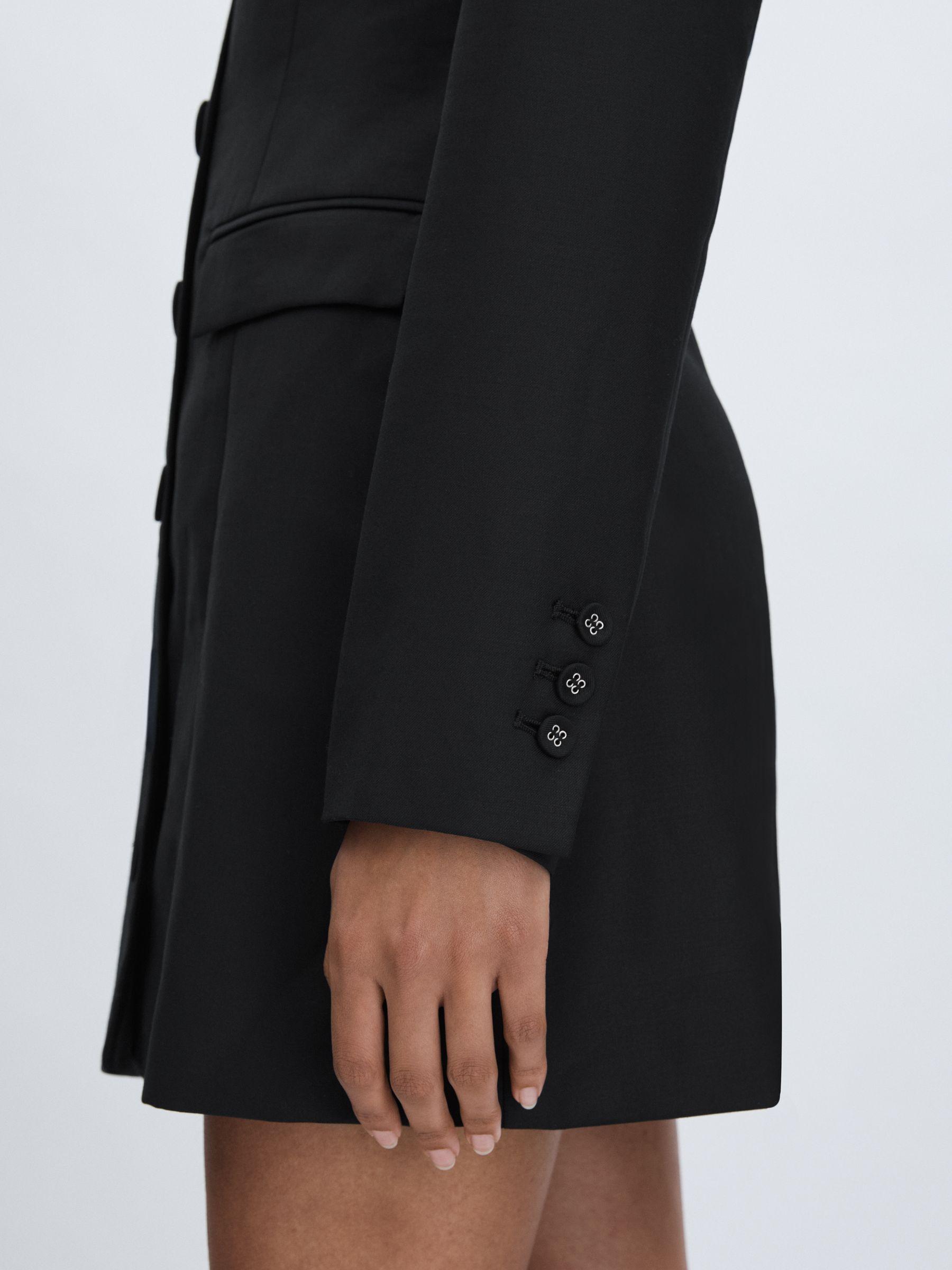 Anna Quan Tailored Button Through Mini Dress in Black Product Image