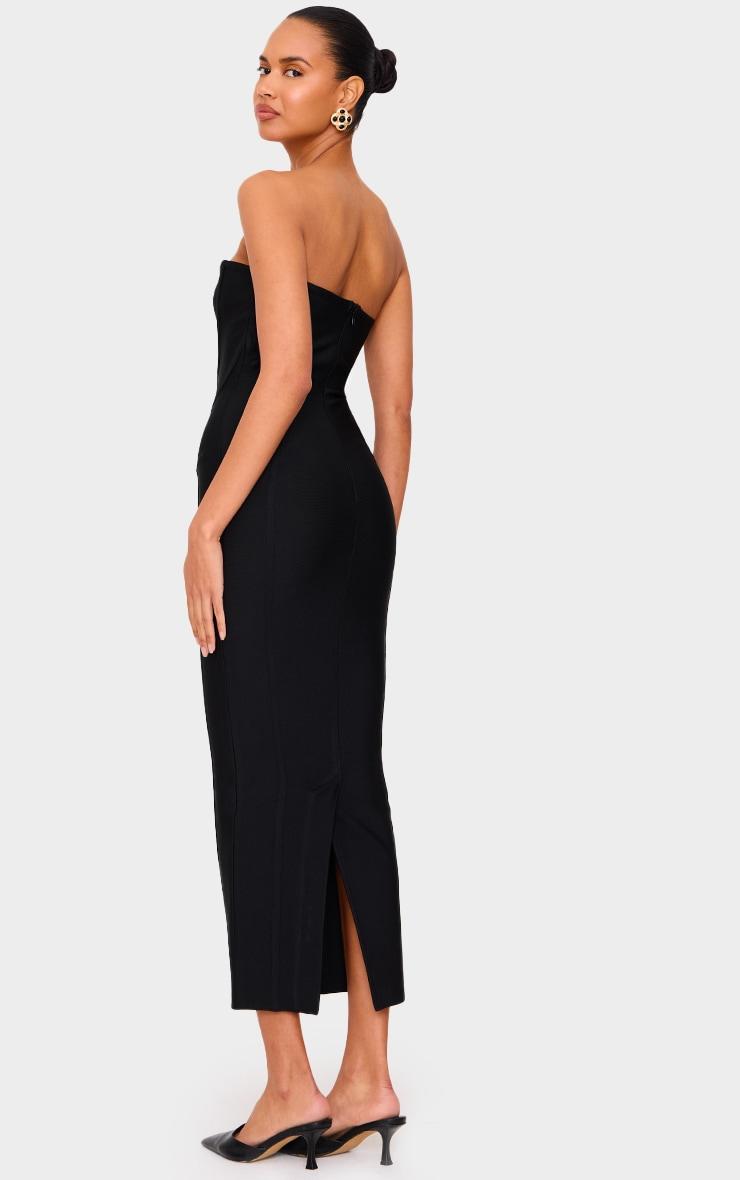 Black Bandage Bandeau Maxi Dress Product Image