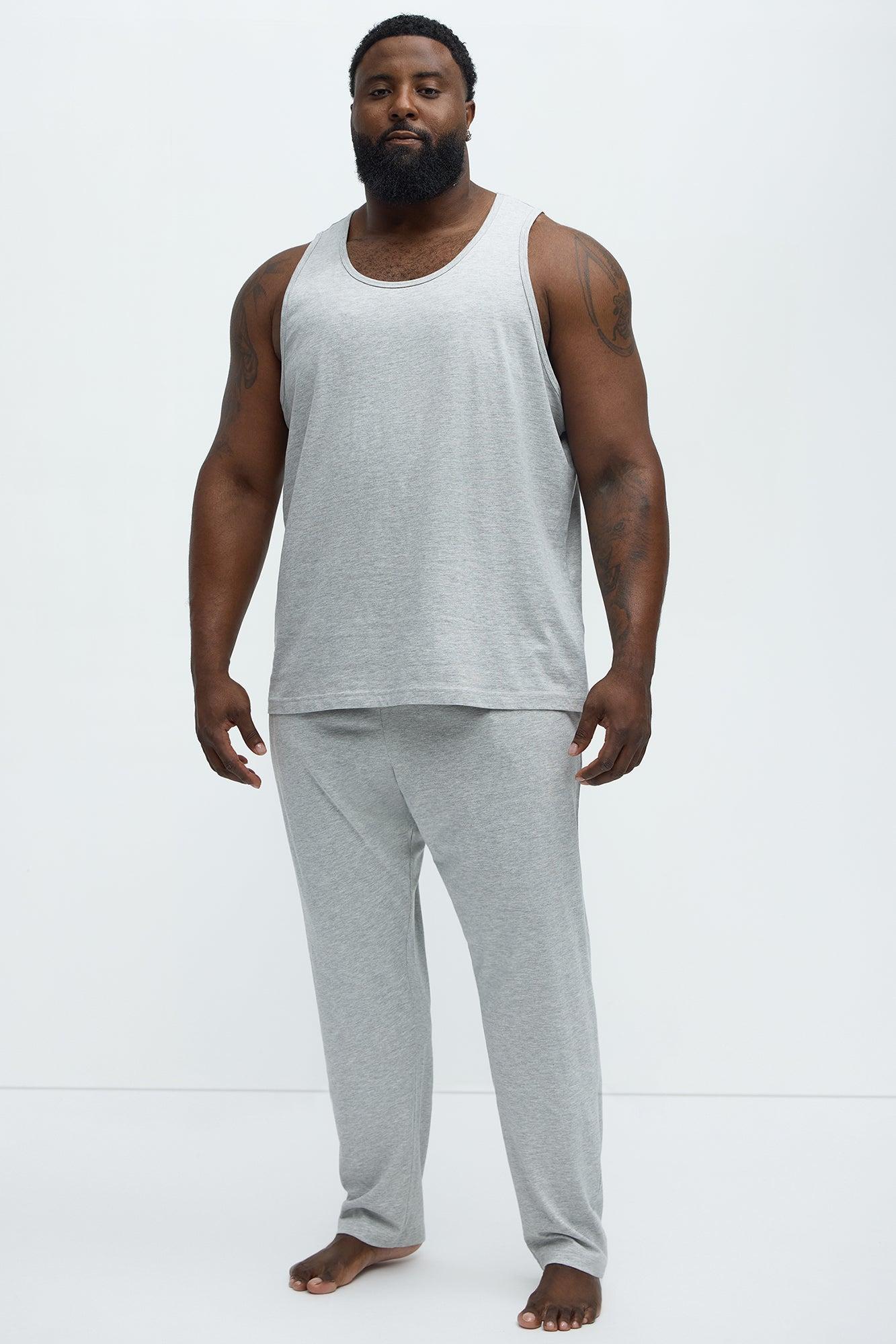 Essential Cotton Lounge Pants - Heather Grey Product Image