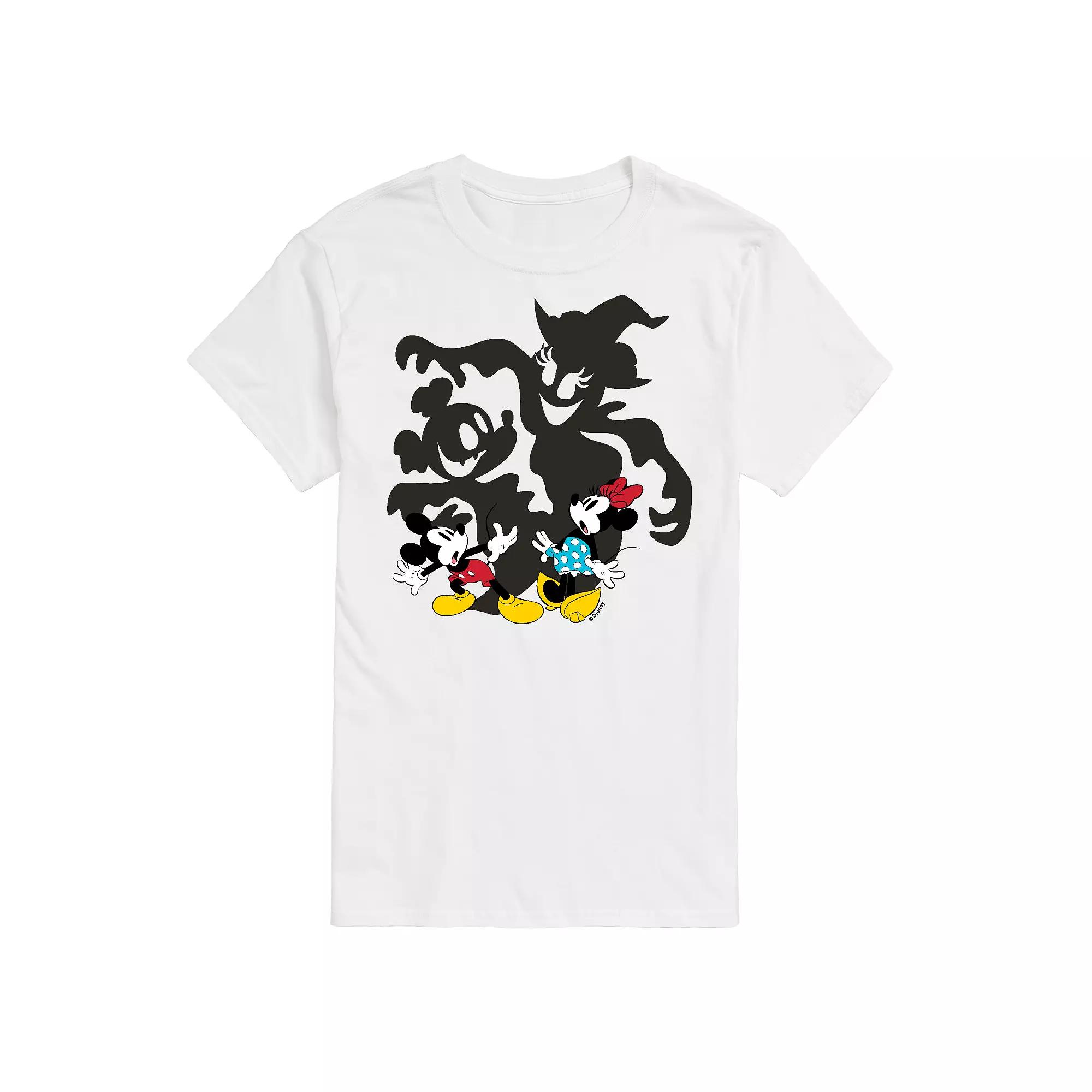 Disney's Mickey Mouse & Friends Big & Tall Mickey Minnie Scared Shadows Graphic Tee, Men's,  Product Image