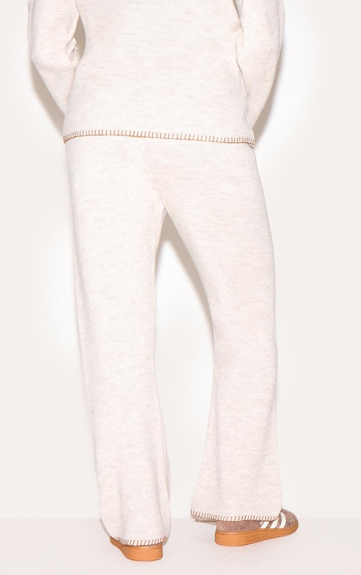 Maternity Oatmeal Knitted Straight Leg Pants Product Image