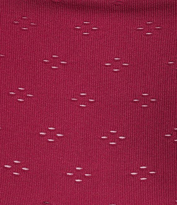 Evolutionary Pointelle Lace Off-The-Shoulder Long Sleeve Top Product Image