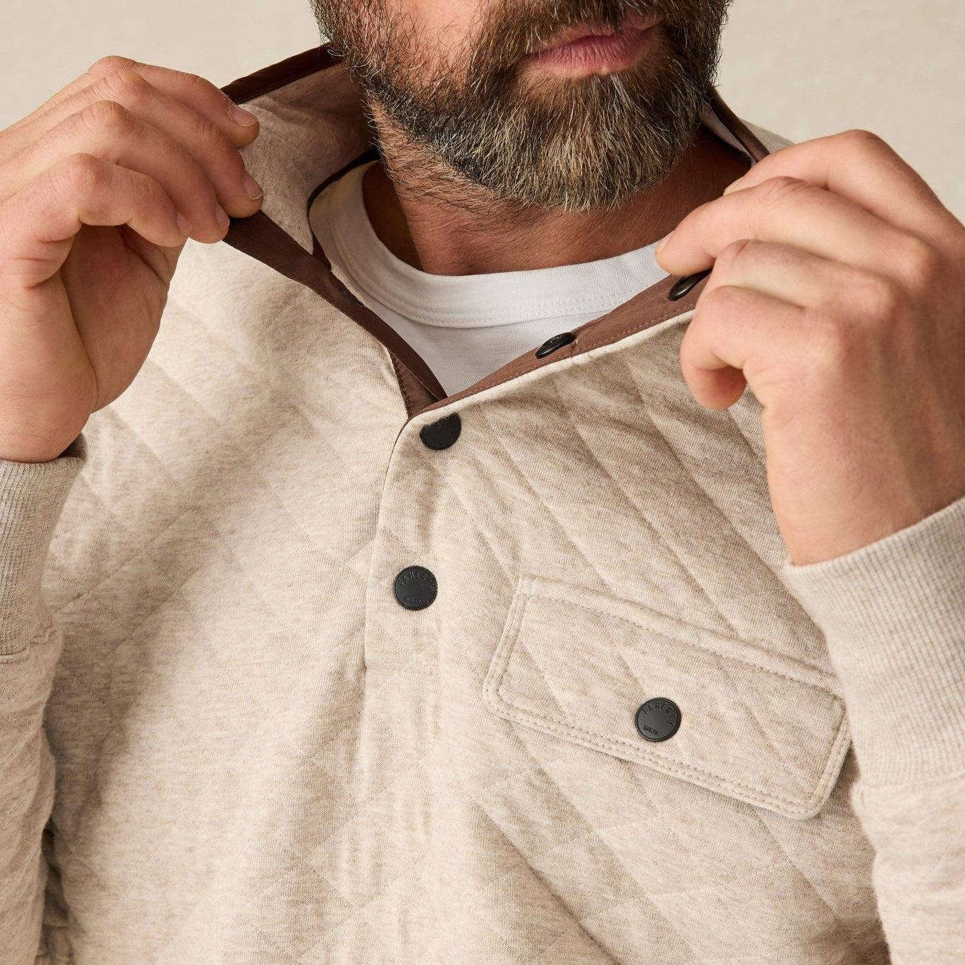 Epic Quilted Fleece Pullover - Oatmeal Melange Product Image