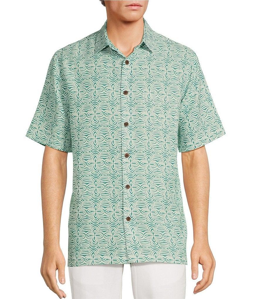 Caribbean Batik Print Short Sleeve Woven Shirt Product Image