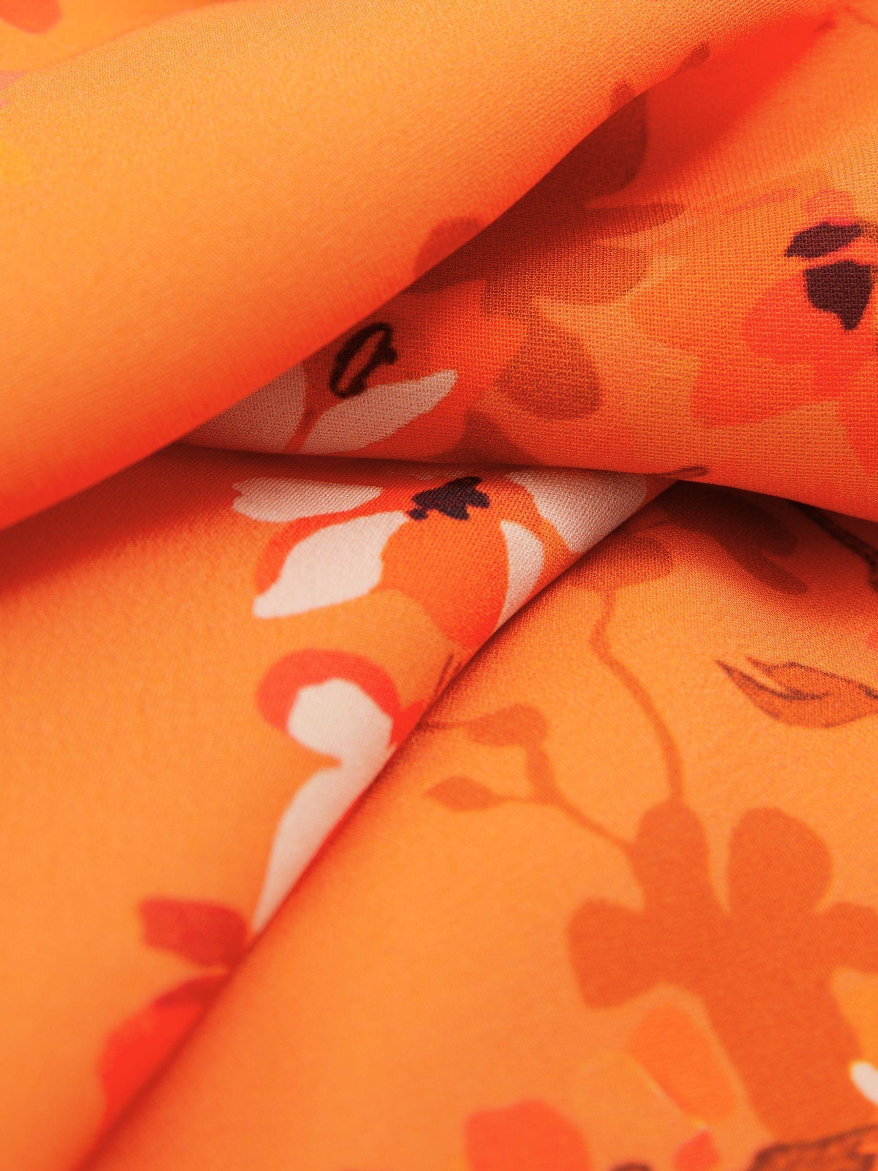 Florere Flute Sleeve Midi Dress in Orange Product Image