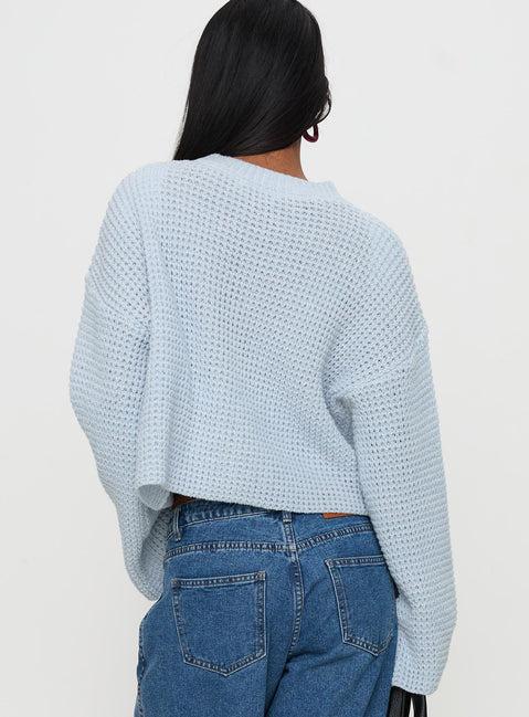 Elinda Knit Sweater Blue Product Image