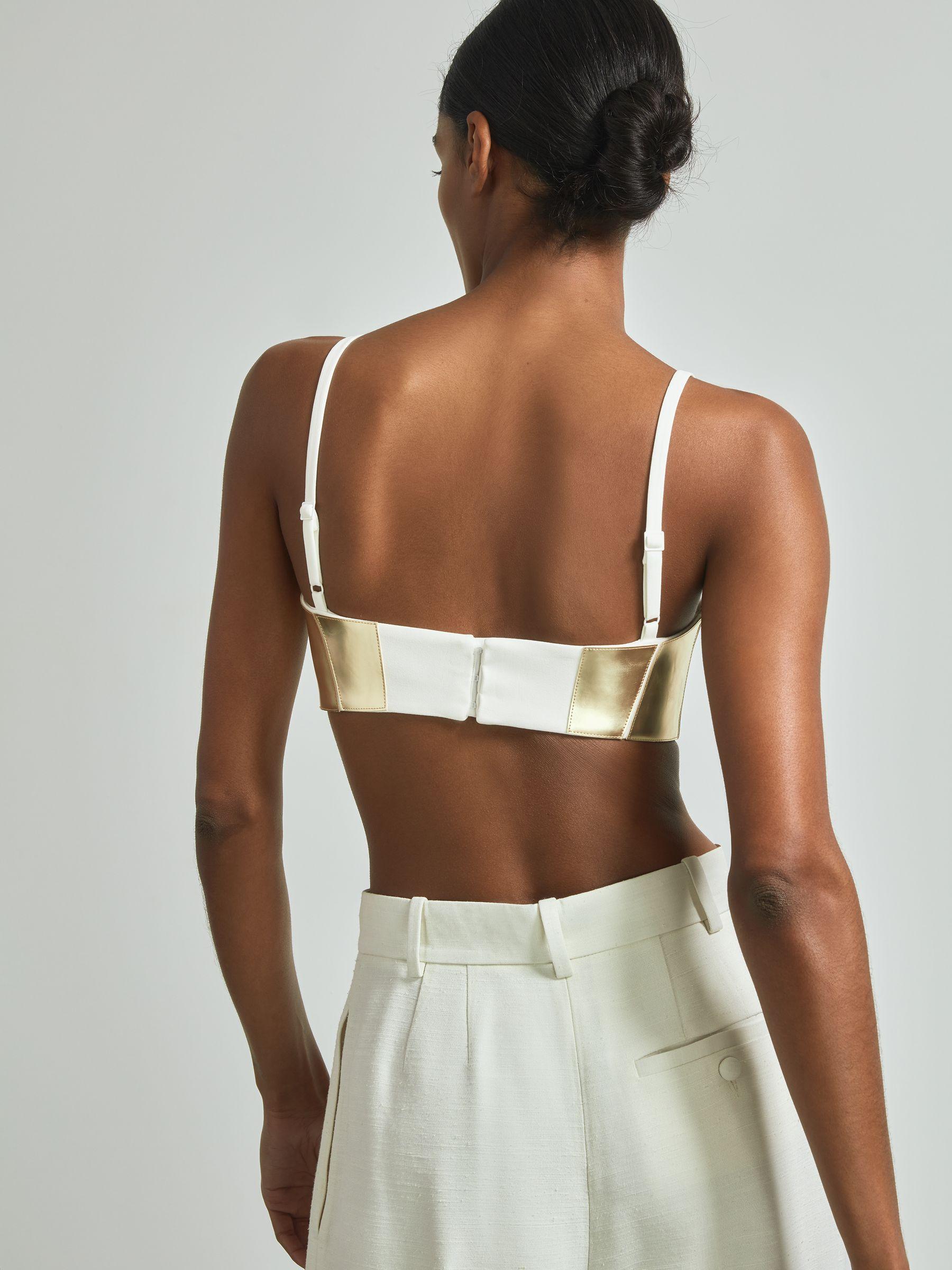 Atelier Metallic Bustier Top in Gold Product Image