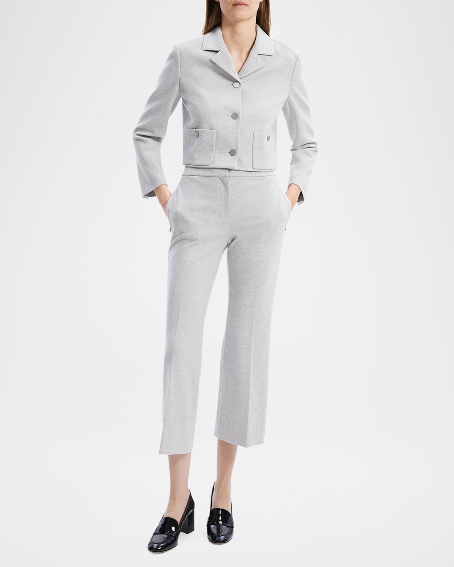 Herringbone Knit Cropped Pants Product Image