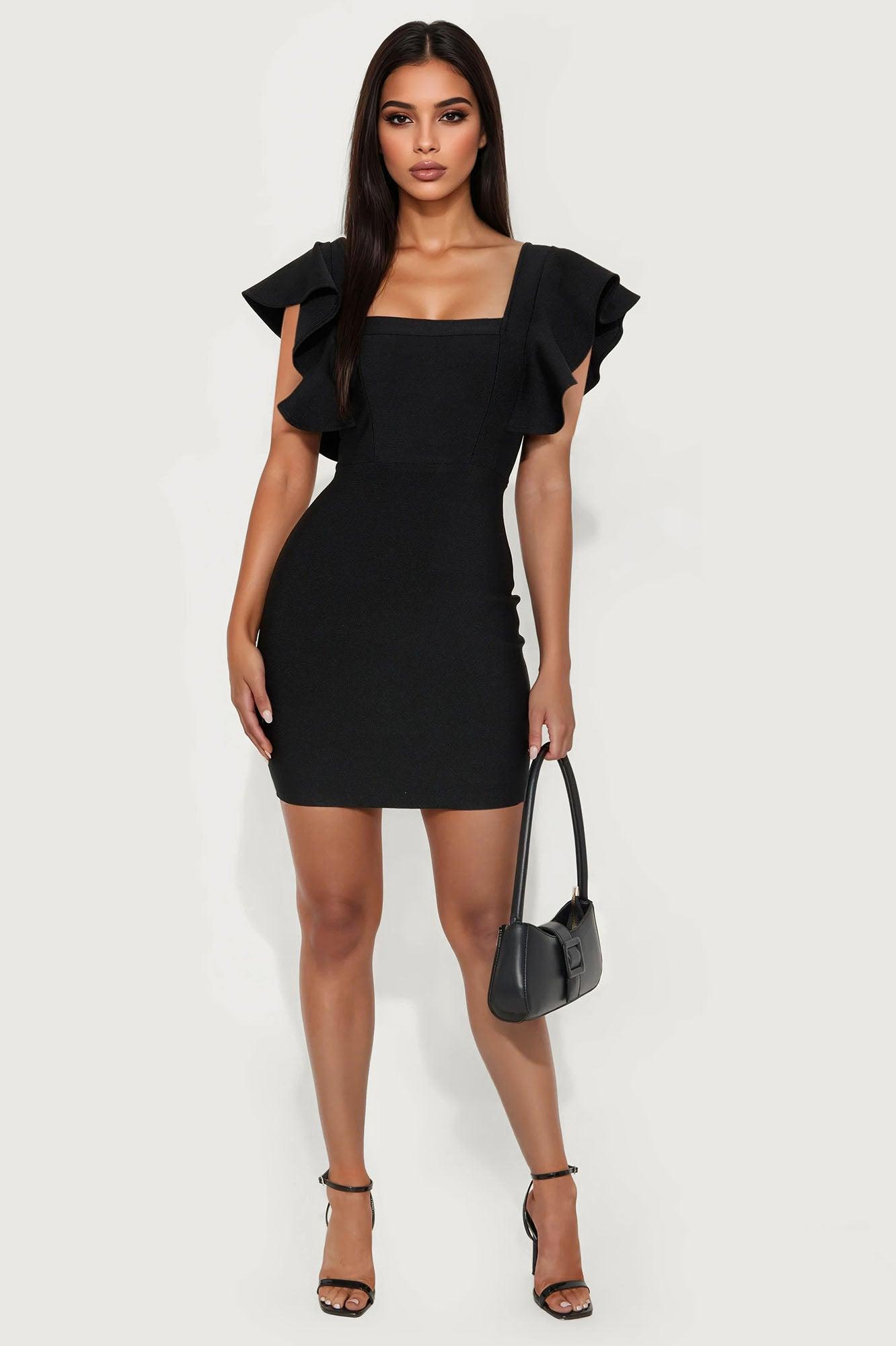 Elyse Bandage Mini Dress - Black Female Product Image