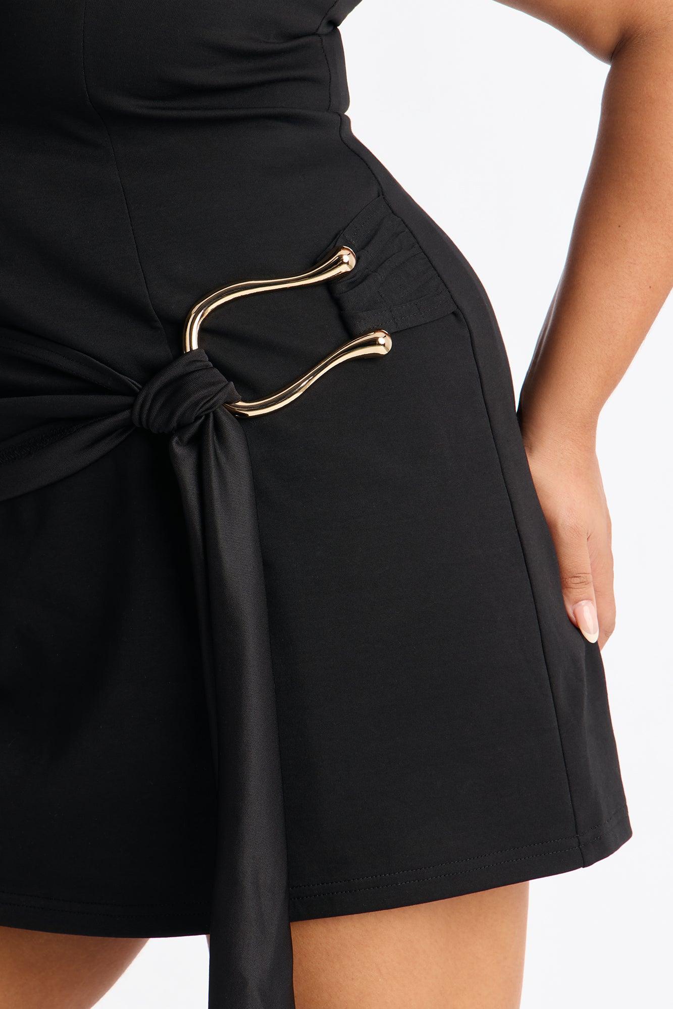 Elara Sleeveless Mini Dress - Black Female Product Image