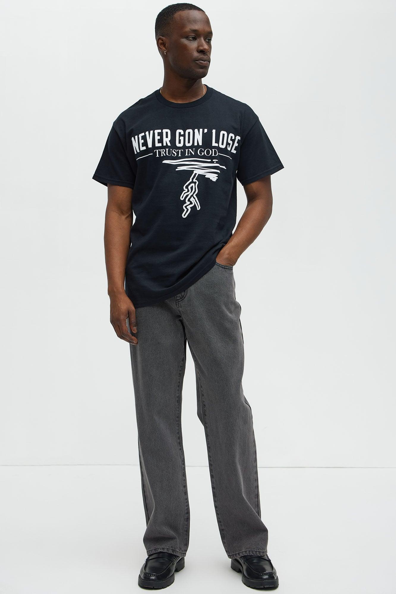 Never Gon' Lose Short Sleeve Tee - Black Male Product Image
