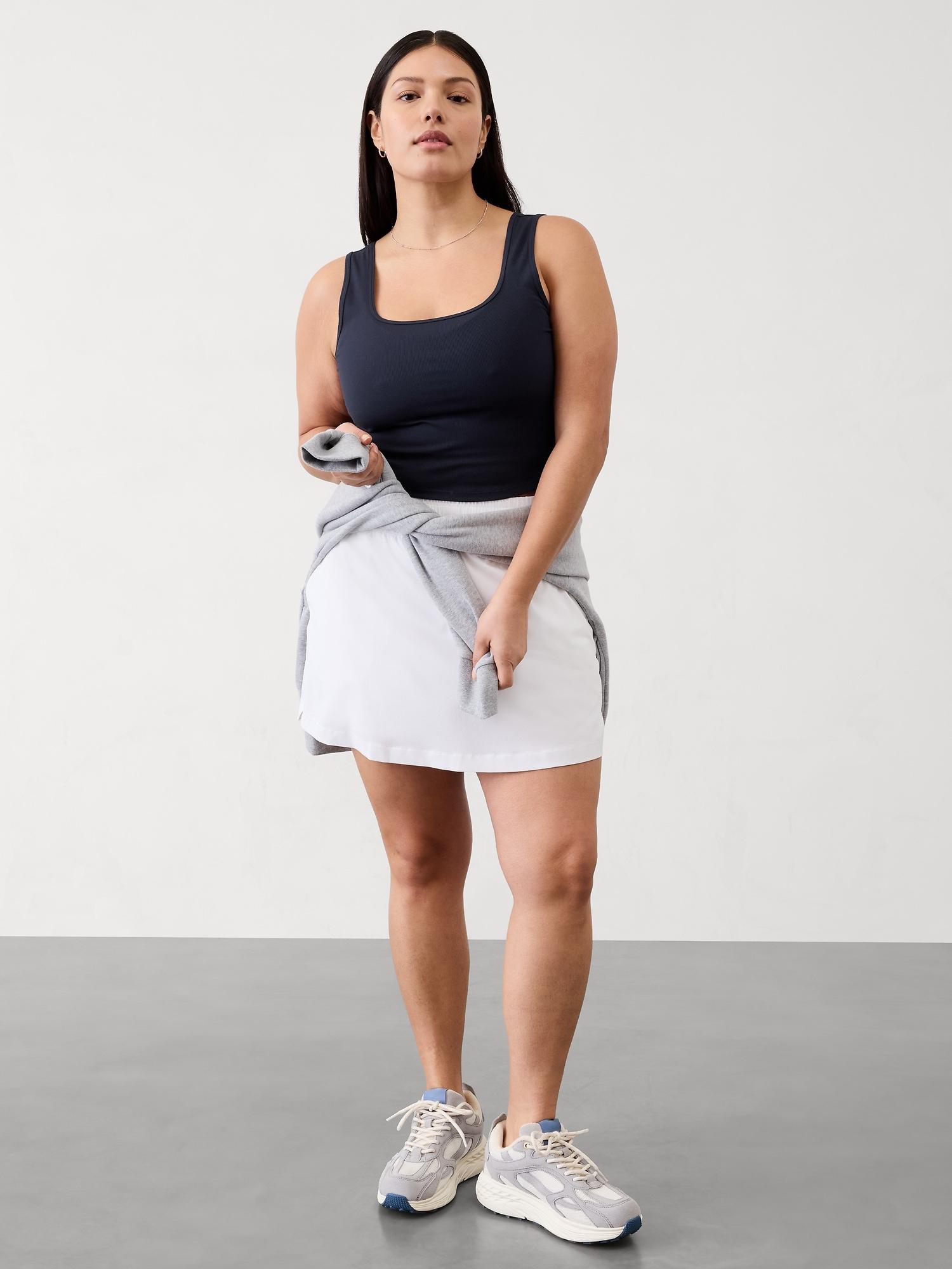 Signature Rib Square Neck Crop Tank Product Image