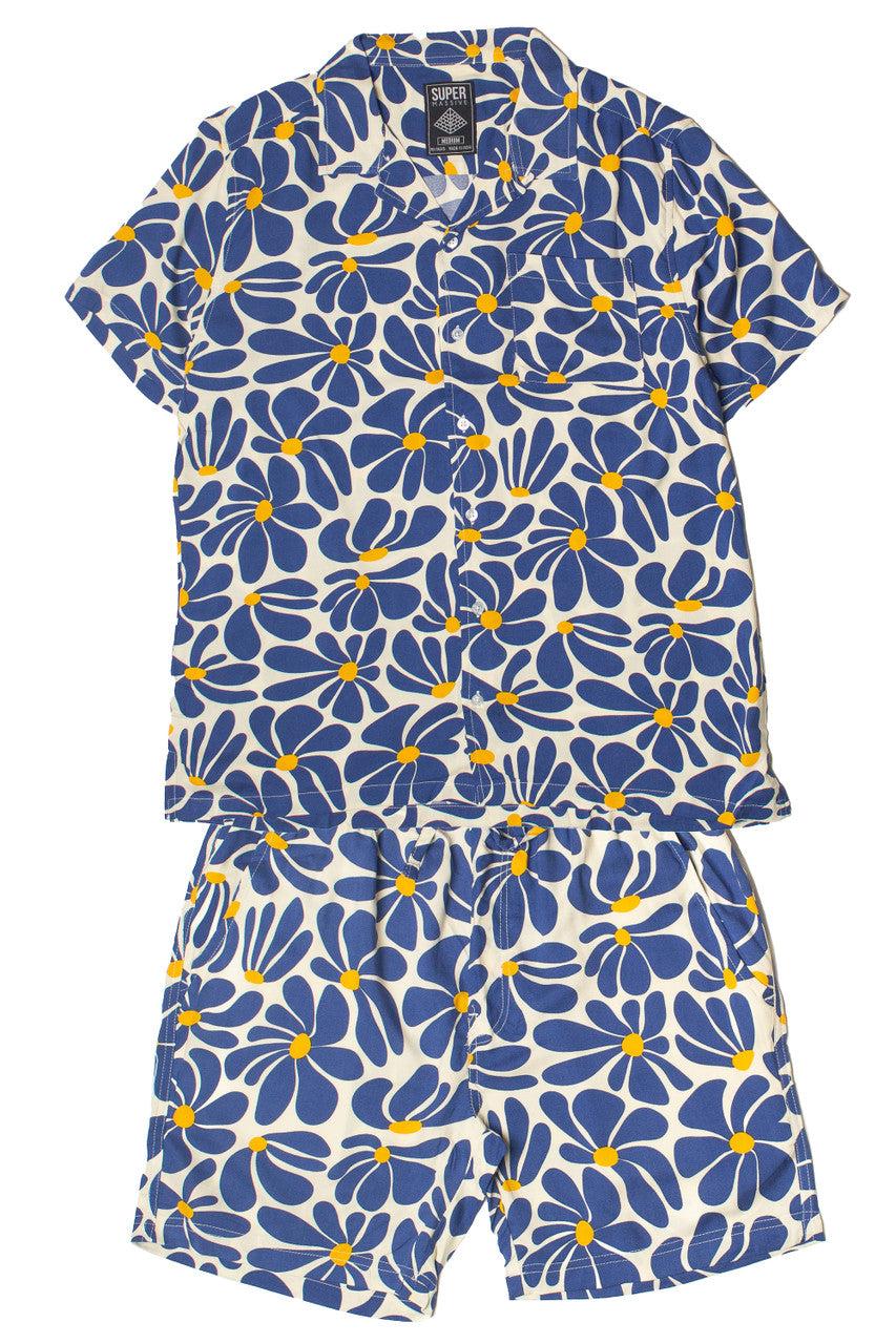 Cobalt Daisy Shorts Product Image
