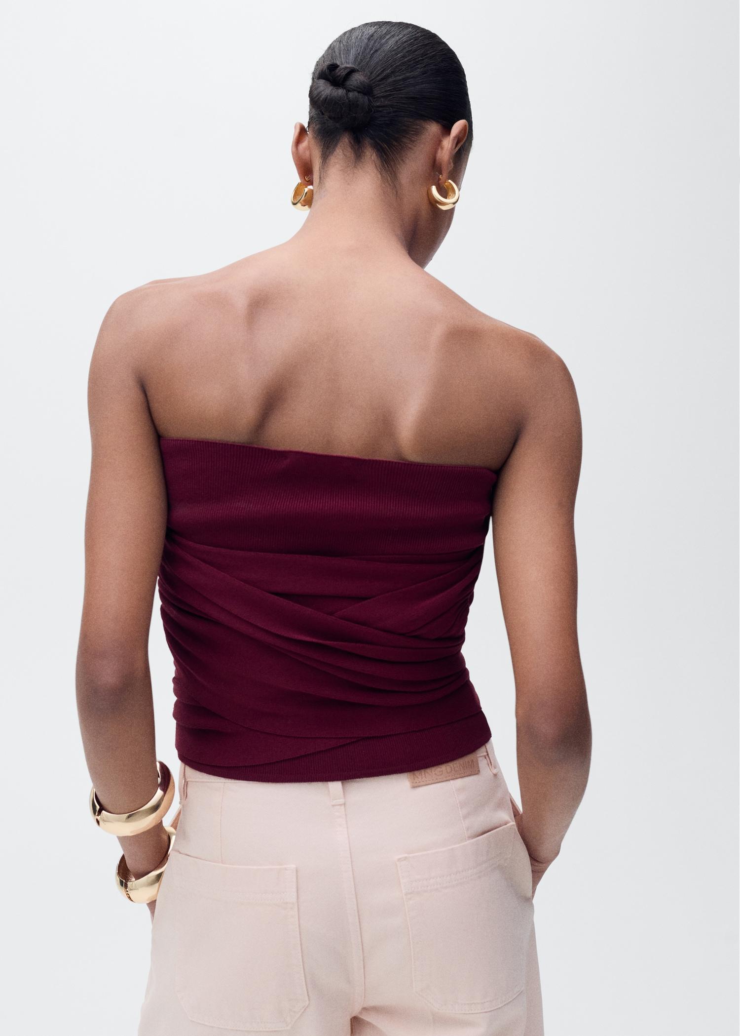 Bandeau top with knot detail - Women | MANGO USA Product Image