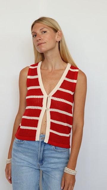 Serena Stripe Knit Top Product Image