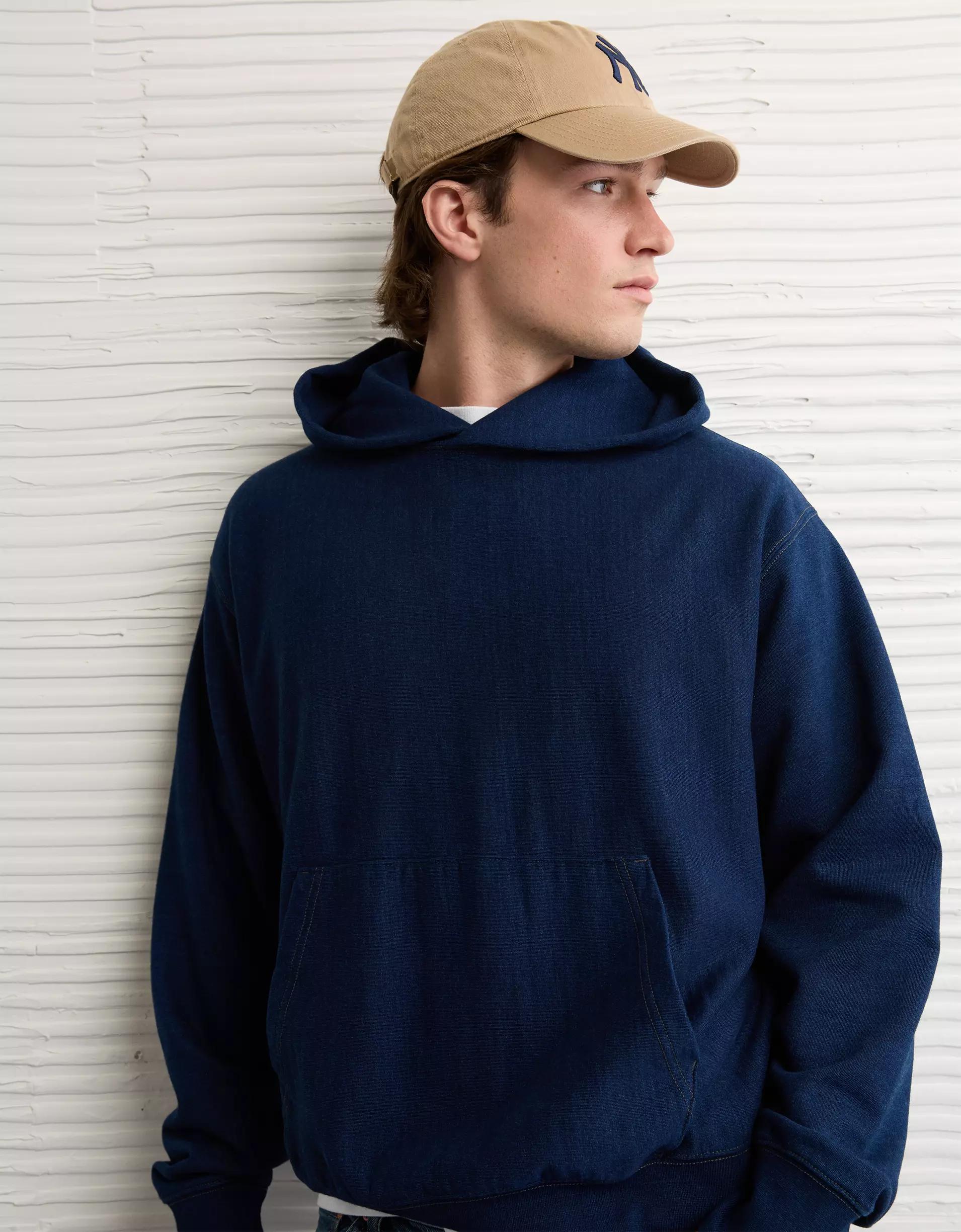 AE Heavyweight Terry Indigo Hoodie Product Image