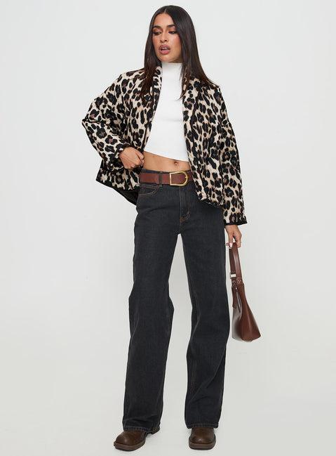 One I Want Jacket Leopard Product Image