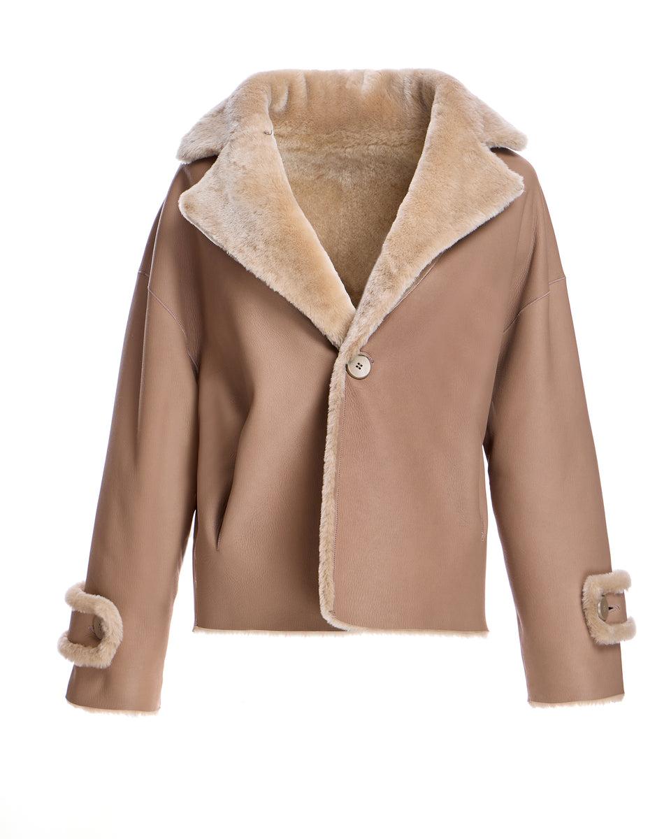 REVERSIBLE SHEARLING LAMB JACKET Product Image
