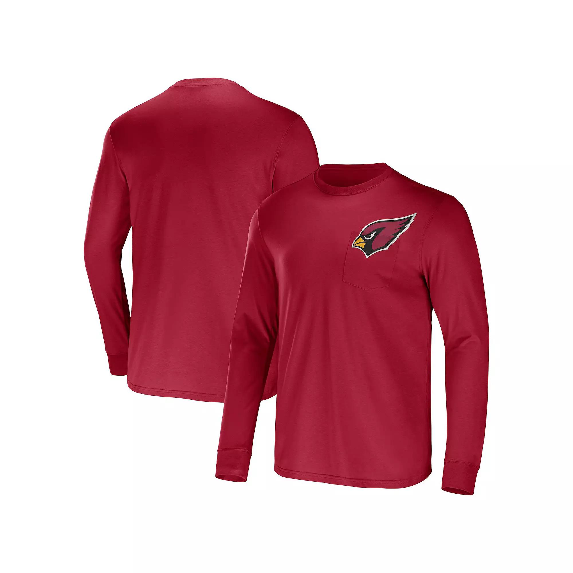 Men's NFL x Darius Rucker Collection by Fanatics Red Atlanta Falcons Team Long Sleeve Pocket T-Shirt,  Product Image