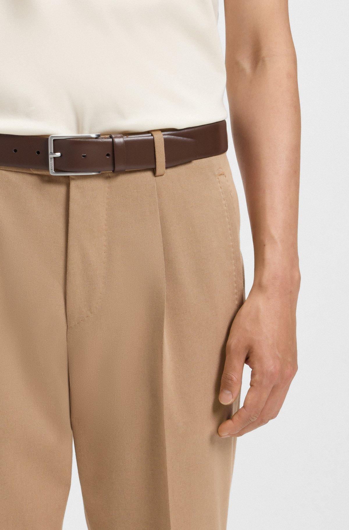 Italian-made leather belt with pin buckle Product Image