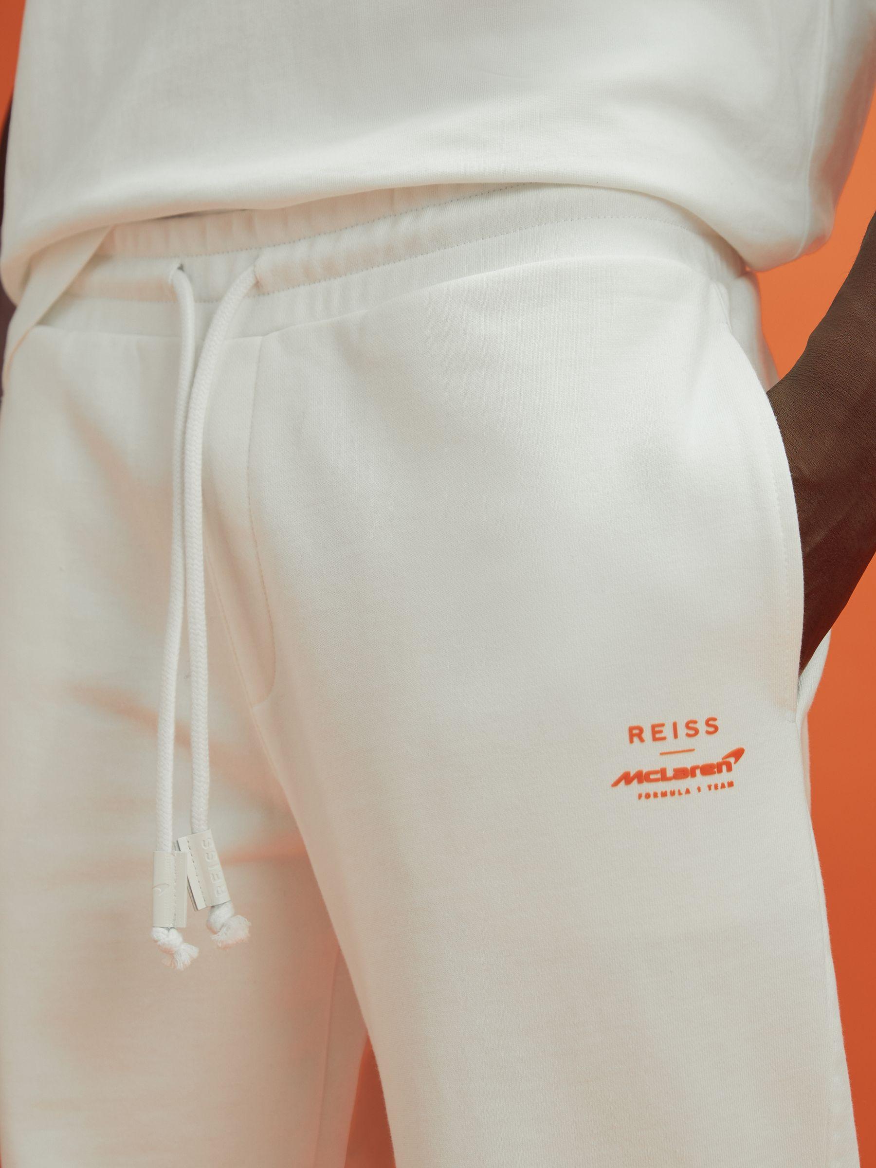 Drawstring Joggers in White Product Image