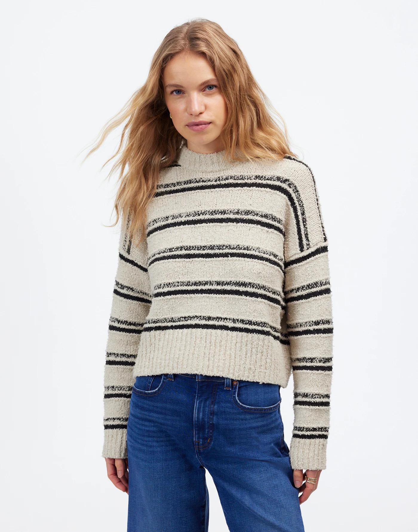 Eyelash-Yarn Crewneck Sweater Product Image
