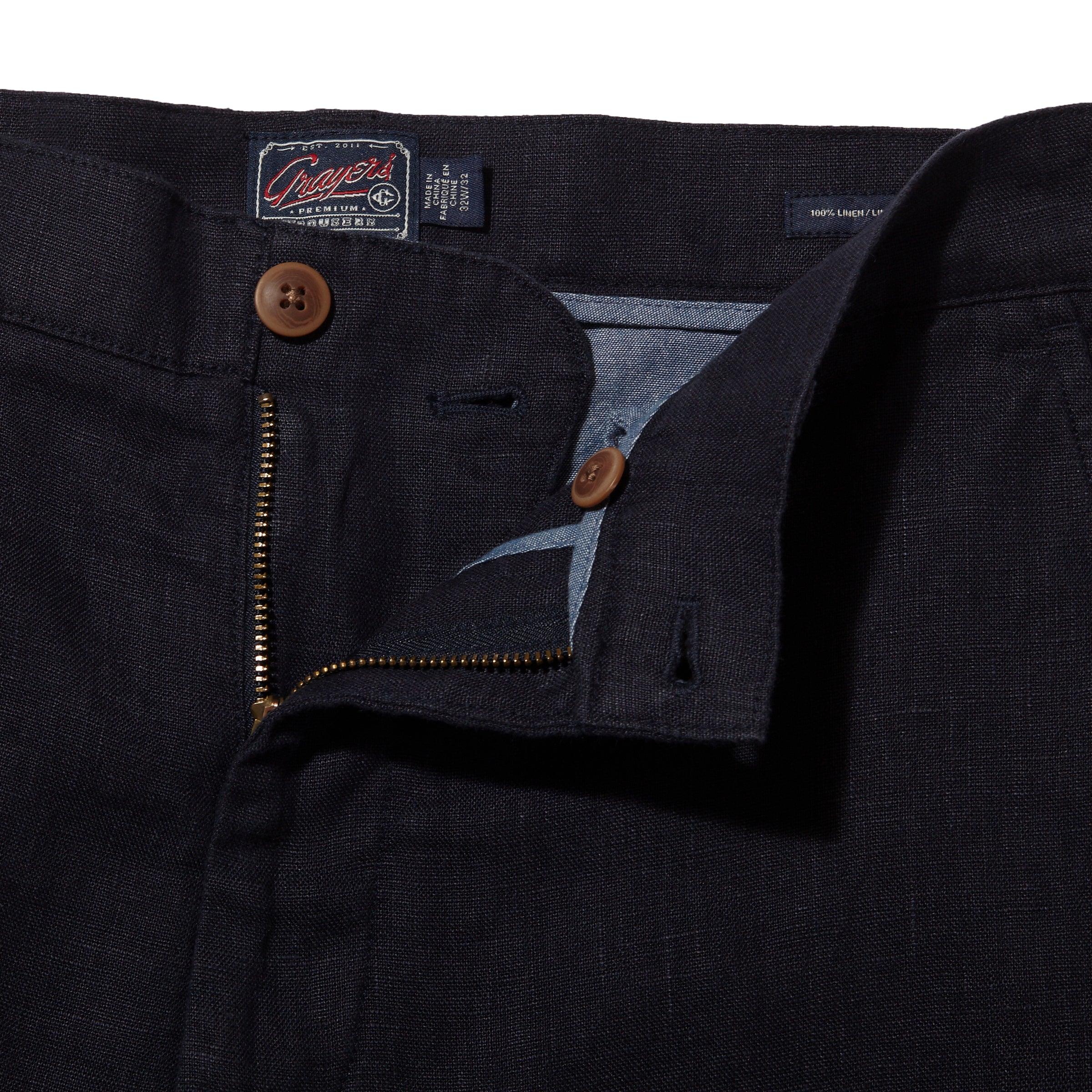 Bal Harbour Aventura Washed Linen Pants - Navy Product Image