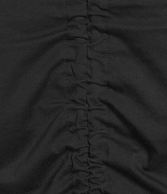 Daze Soul Ties Ruched Knit T-Shirt Product Image