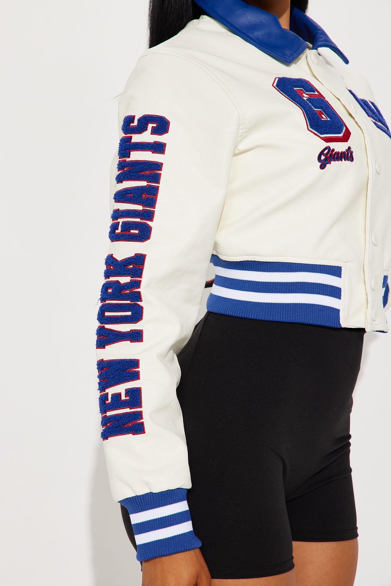 New York Giants Bomber Jacket - Cream Female Product Image