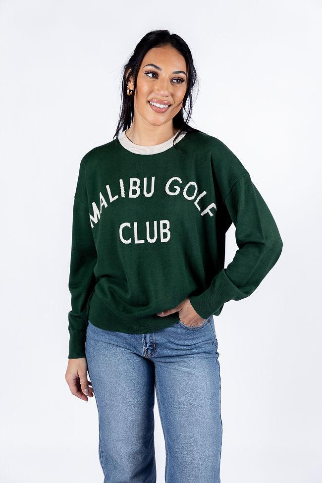 Malibu Golf Club Green Lightweight Sweater FINAL SALE Product Image