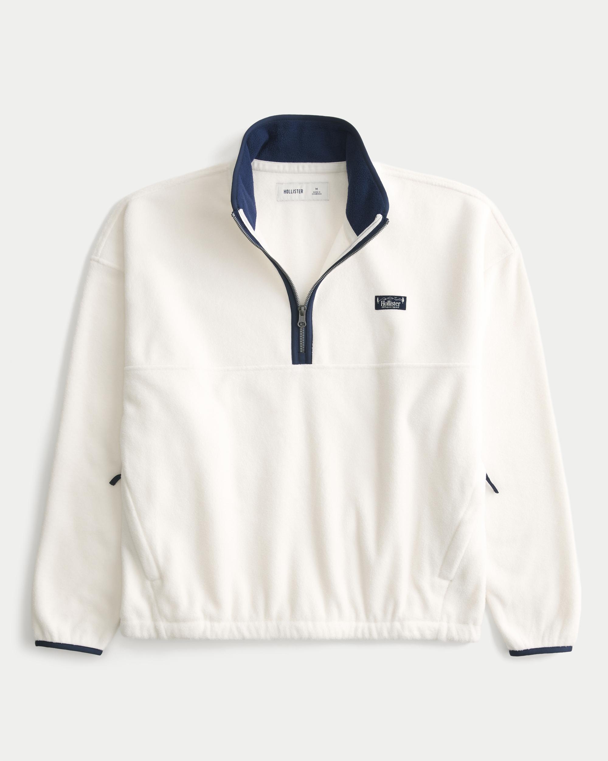 Thermal Fleece Plaid Half-Zip Sweatshirt Product Image