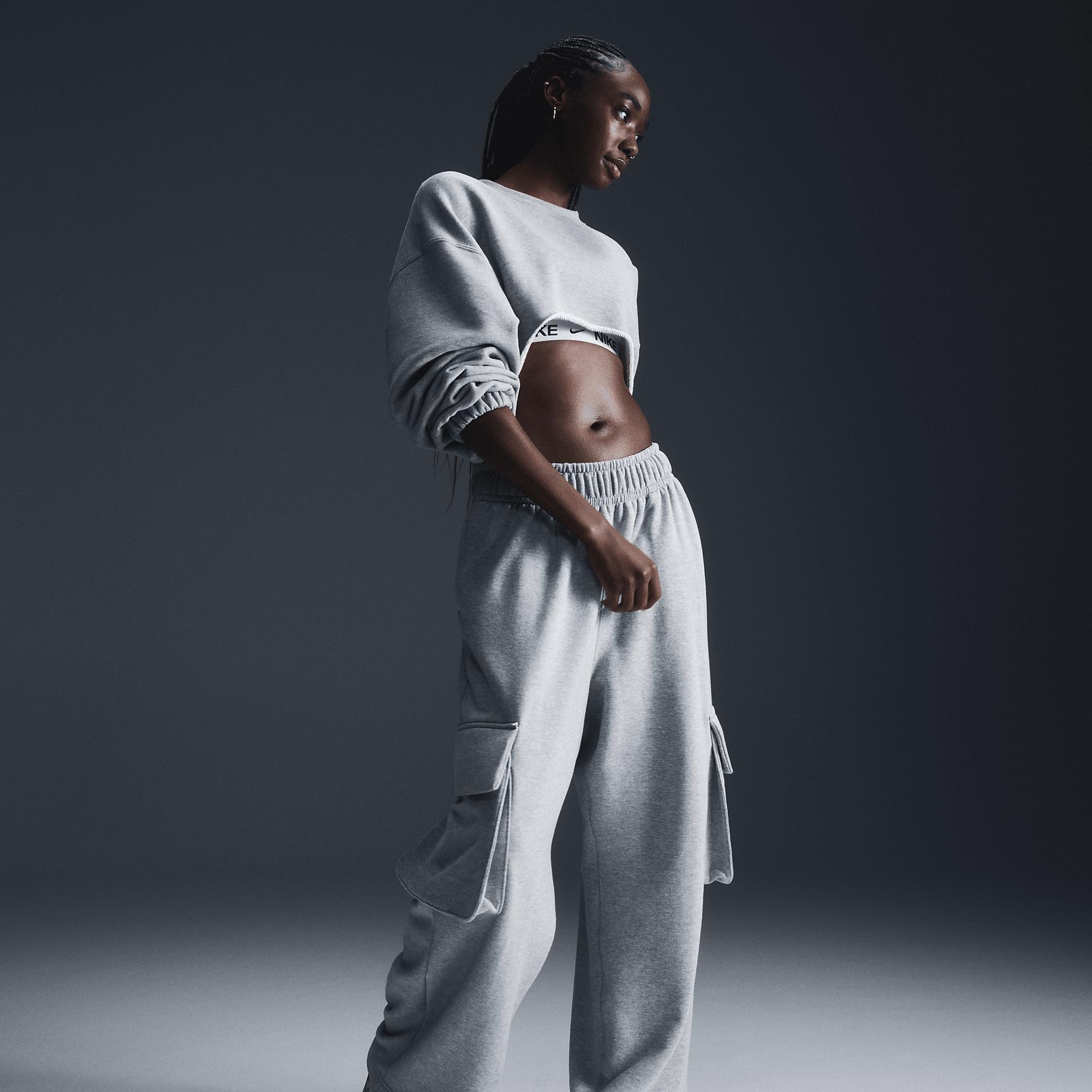 Nike Sportswear Women's Low-Rise Oversized French Terry Open-Hem Pants Product Image