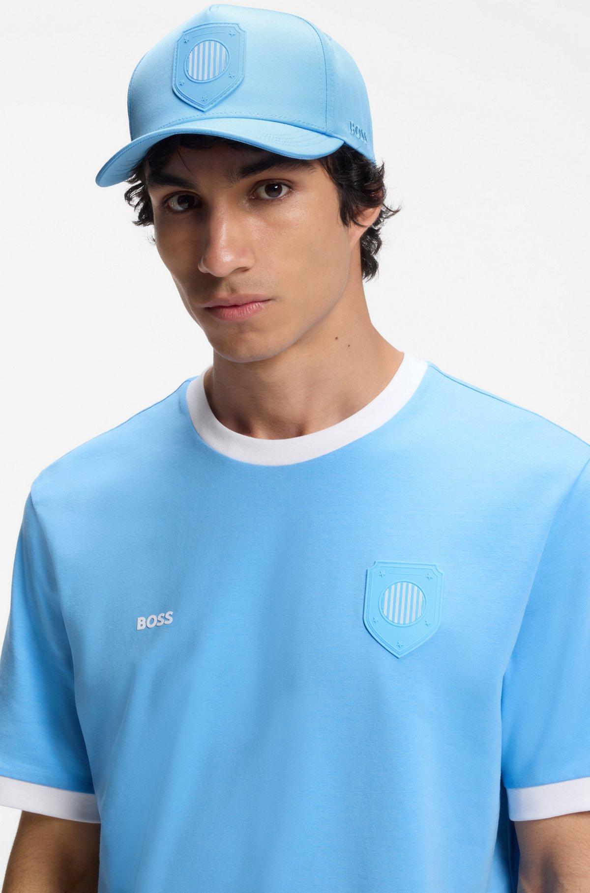 Logo cap in lustrous twill with country-flag badge Product Image