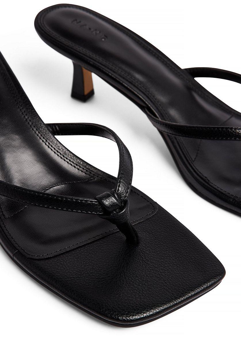 Knotted Thong Strap Heels Product Image