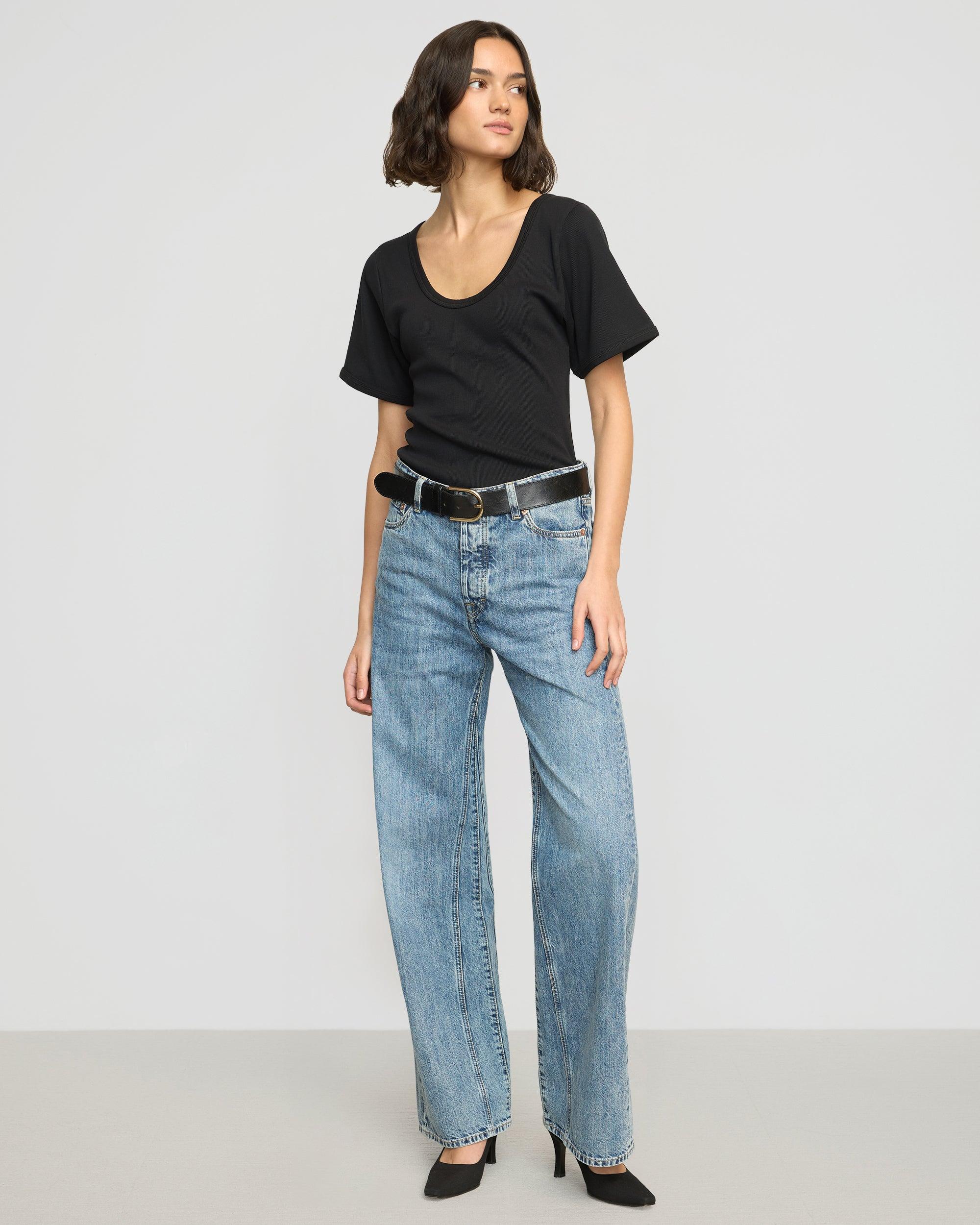 Renee Sculpted Scoop-Neck Tee Product Image